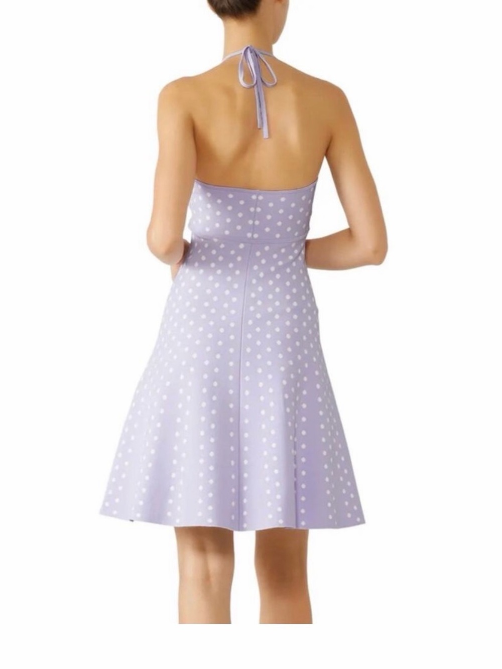 Ronny Kobo-sz Large-Lavender Polka Dot Halter Dress - Picture 2 of 5